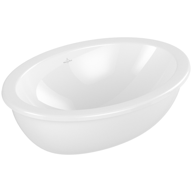VilleroyBoch LoopFriends Раковина встр. под столешницу 560*380*220, с переливом, цвет альпийский белый