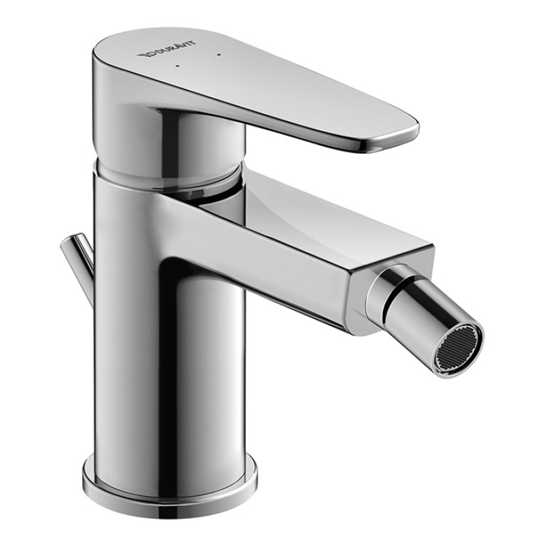 Duravit B.1 Смеситель для биде с донным клапаном, на 1 отв., излив 127мм, цвет: хром