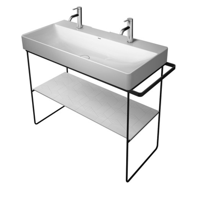Duravit DuraSquare Стеклянная полка в Металлическая консоль для раковины 235310, White