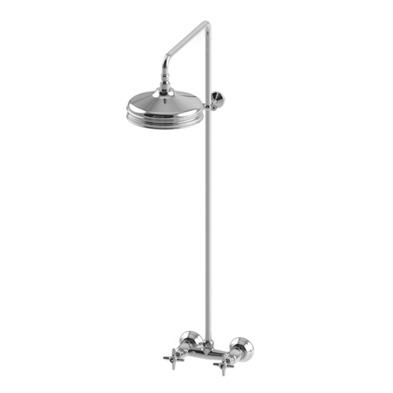 Stella Italica Душевой комплект 3283/301/314A-220: смеситель, штанга+верхний душ 220мм, цвет: хром