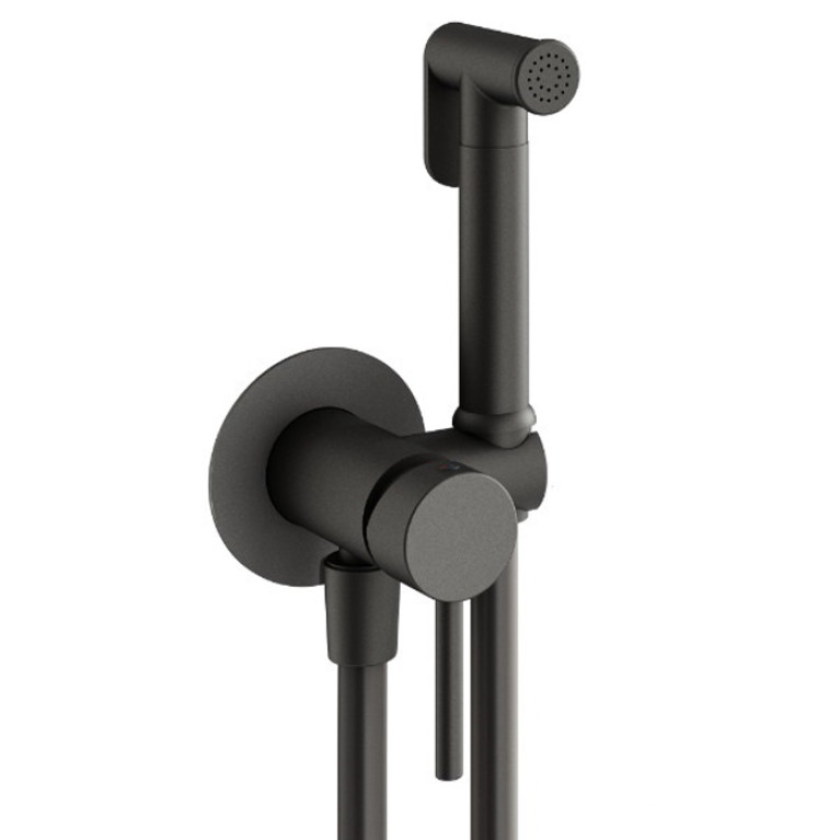 Plumberia Selection IXO Комплект гигиен. душа со смесителем, душ и держатель из металла, шланг PVC 1250мм, графит