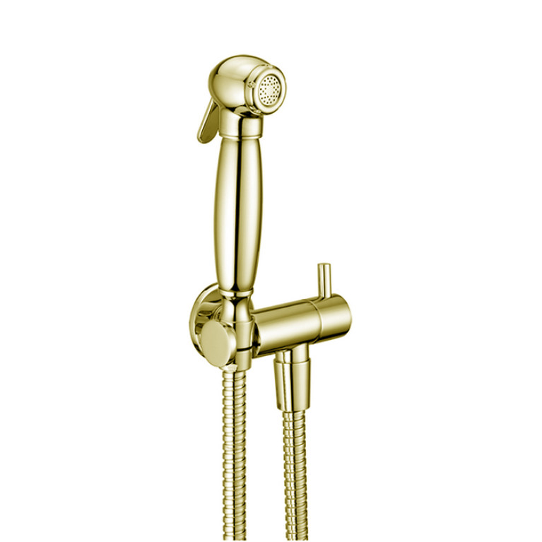 CISAL Shower Гигиенический душ со шлангом 120 см,вывод с держателем и запорный вентиль, цвет Oro