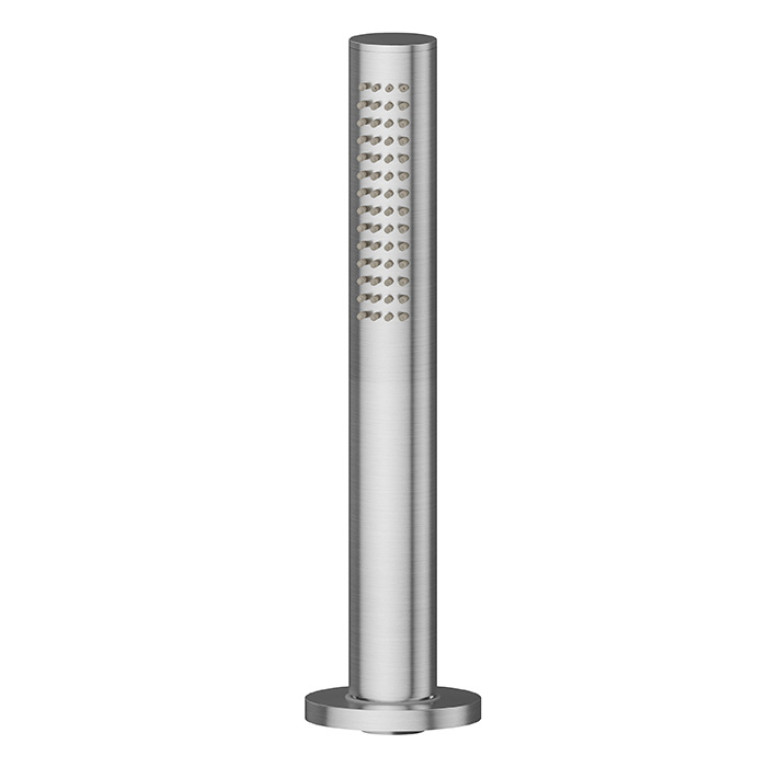 Newform Haka Комплект ручного душа со шлангом с монтажом на борт ванны, цвет: PVD brushed stainless steel