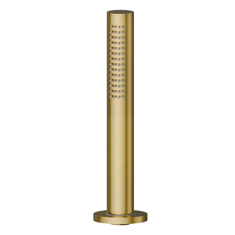 Newform Haka Комплект ручного душа со шлангом с монтажом на борт ванны, цвет: PVD brushed gold