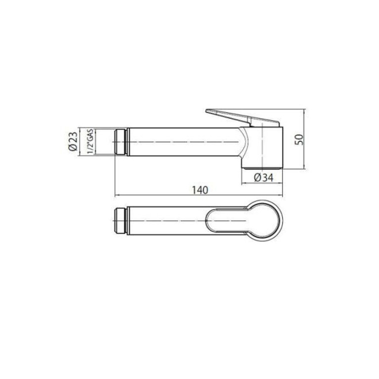 BOSSINI (PALOMA BRASS) Душевая лейка D 34 мм, с клапаном подачи, материал: латунь, цвет черный матовый