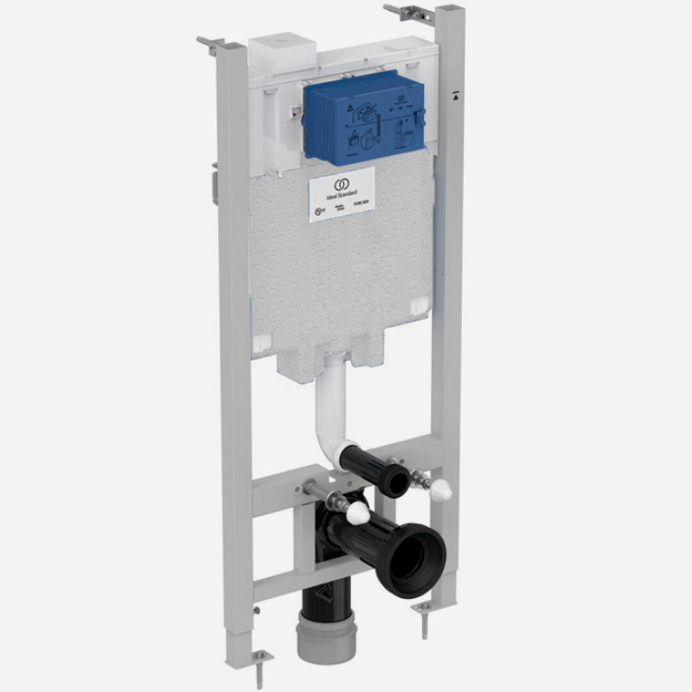 Ideal Standard Prosys Eco Frame 2 Инсталляция для подвесного унитаза, 50хh115х13 см, 6/3 л (регулировка до 4,5/3 л) с крепежом, без кнопки смыва