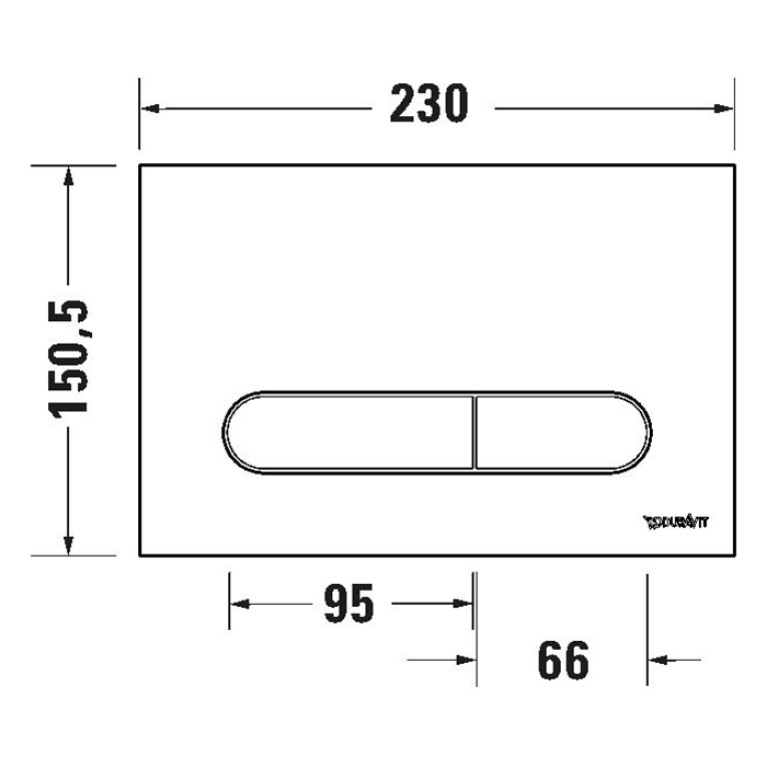 Duravit DuraSystem Beta 100 Клавиша смыва, белый (Спец.цена из наличия)