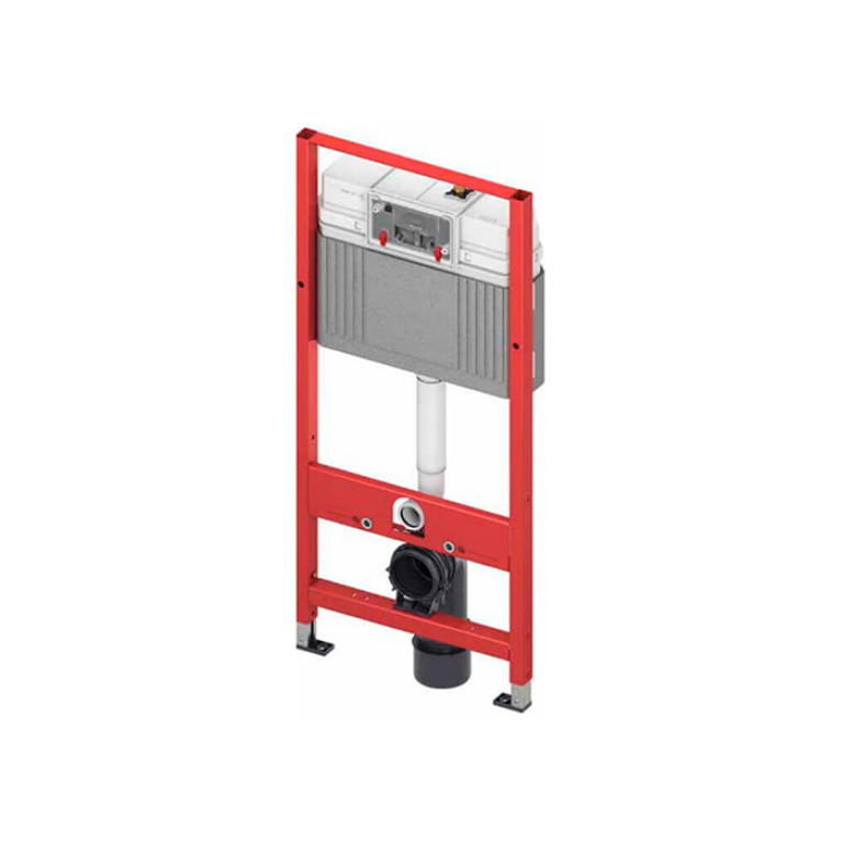 TECE комплект (4в1): инсталляция TECEBase, шпильки к стене, звукоизоляция 9200010 и клавиша 9240407 черный матов