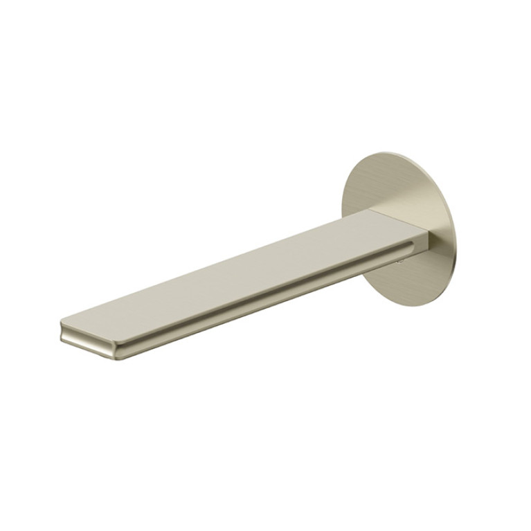 Newform Ionika bagno Излив для встройки в стену для раковины 1/2L=190мм , цвет: PVD brushed pale gold