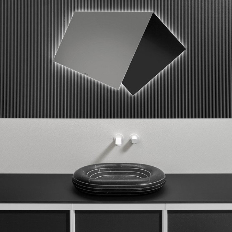 ANTONIO LUPI INDIGO Излив для раковины 200 мм., настенный, в комплекте с встраиваемой частью, цвет белый матовый