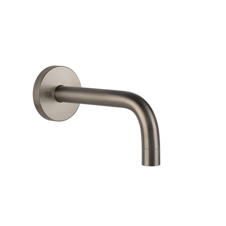 Gessi Emporio Via tortona Настенный излив короткий, цвет: Finox Brushed Nickel