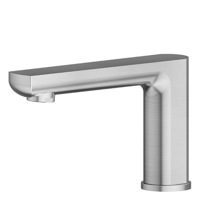 Newform Haka Излив для ванны с монтажом на борт ванн, цвет: PVD brushed stainless steel