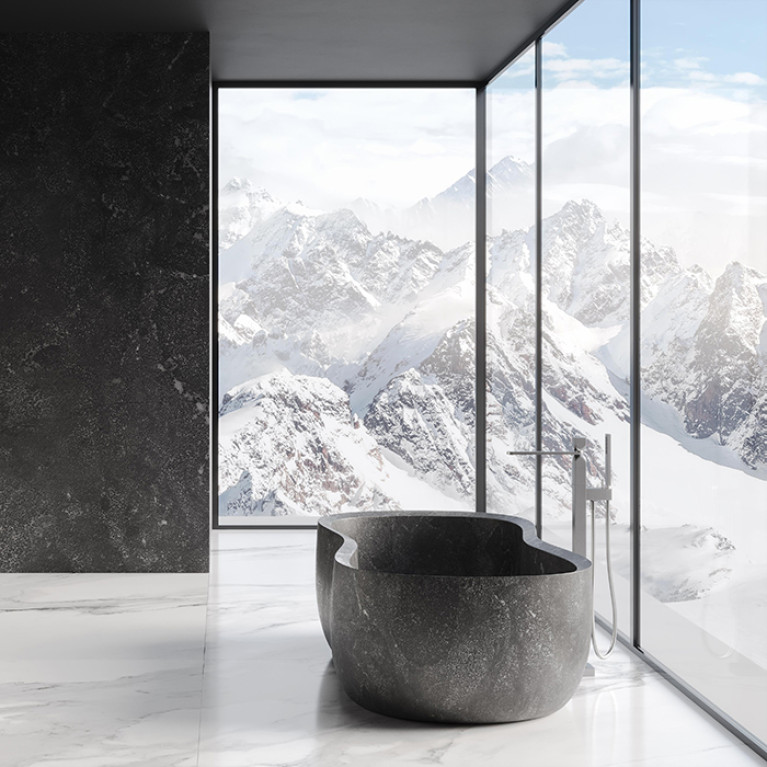 DEA DESIGN Marble Ванна Milano из мрамора отдельностоящая 1700х912хh525 мм , цвет Stone D Avola