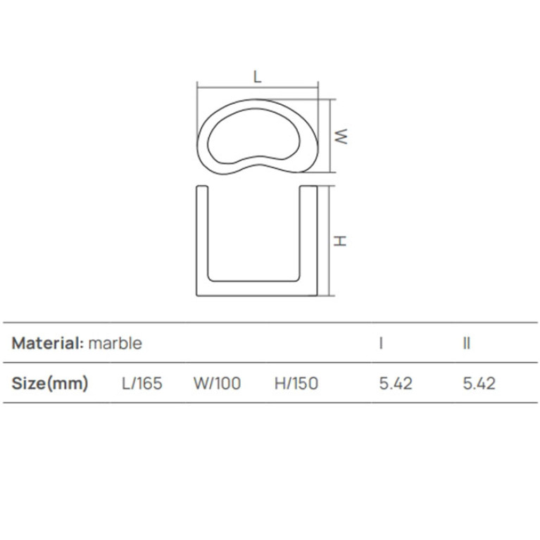 DEA DESIGN Marble Стакан из мрамора настольный h120х110х90 мм , цвет Statuario White