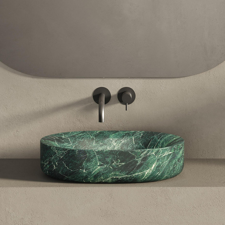 DEA DESIGN Marble Раковина Monza из мрамора настольная h150х615х420 мм , цвет Stone Green