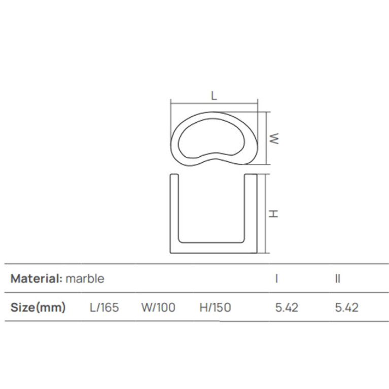 DEA DESIGN Marble Стакан из мрамора настольный h150х150х100 мм , цвет Statuario White