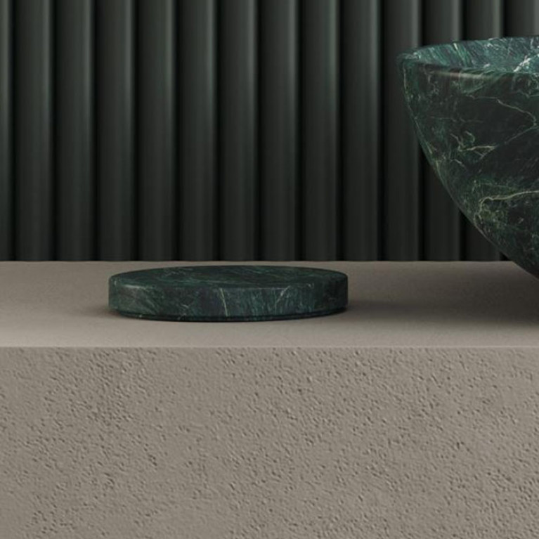 DEA DESIGN Marble Мыльница из  мрамора настольный h20 D140 мм , цвет SG Stone Green