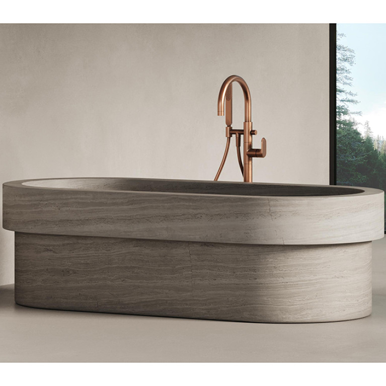 DEA DESIGN Marble Ванна Verona из мрамора отдельностоящая 1840х850хh540 мм , цвет Stone Silk