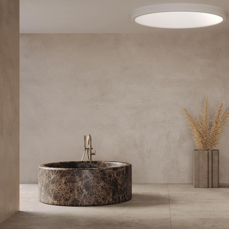 DEA DESIGN Marble Ванна Rimini из мрамора отдельностоящая 1500х500хh560 мм , цвет Dark Emperador
