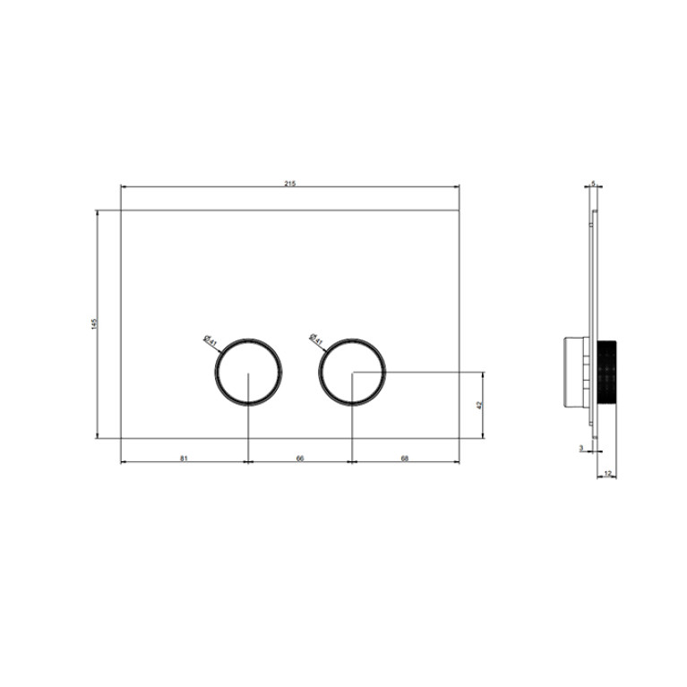 Gessi Anello Клавиши смыва Tece (TeceProfil, TeceBox)., цвет: Brushed Brass PVD