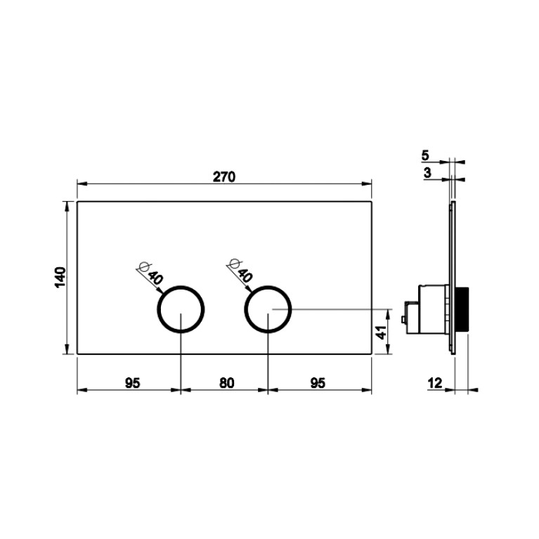 Gessi Ingranaggio Клавиши смыва Viega 1H, 2H, 2L., цвет: хром