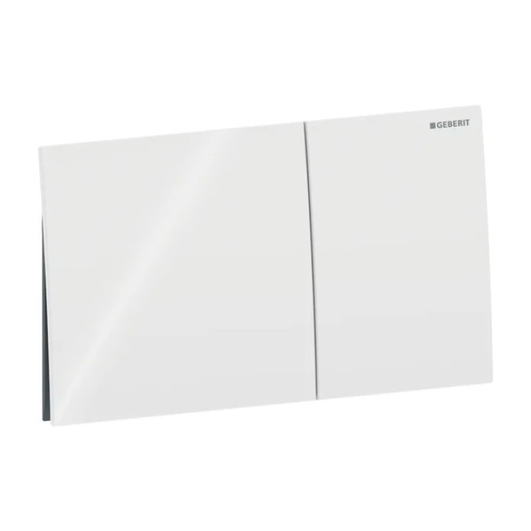 Geberit Sigma70 Клавиша для двойного смыва, квадратная: белый / Стекло глянцевое, B=25см