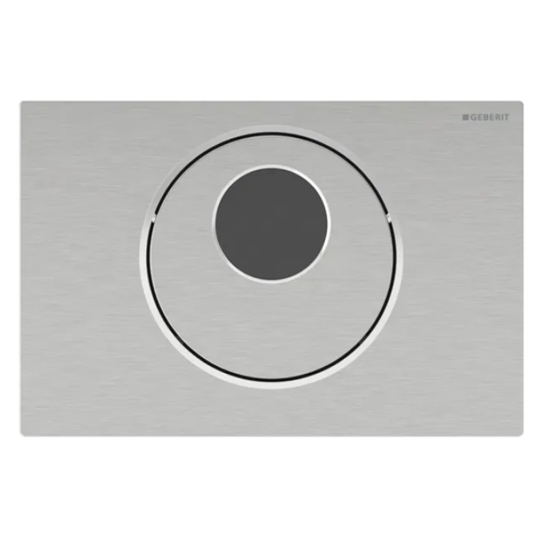 Geberit Sigma10 Клавиша с системой упр-ния смывом, электр., питание от сети, легкоочищ. покр.,без блока 115.861.00.6 (замена 115.890.SN.5) нерж. сталь