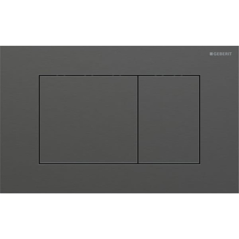 Geberit Sigma40 Клавиша для двойного смыва, квадратная: Хромированный черный / Матированный, легкоочищ. покр.