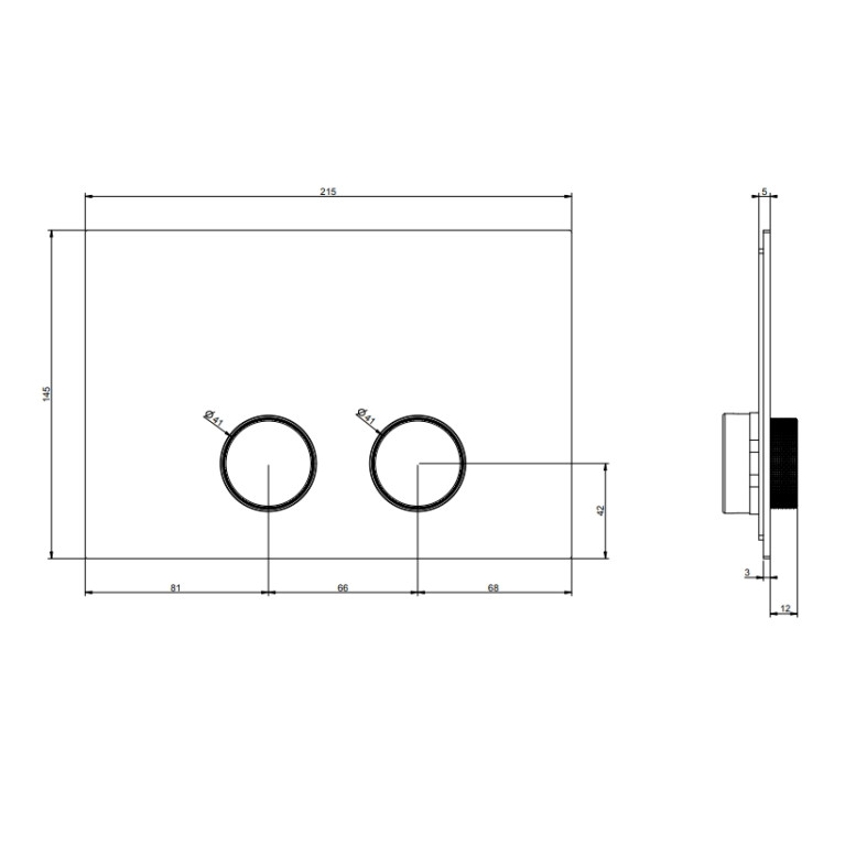 Gessi Anello Клавиши смыва Tece (TeceProfil, TeceBox)., цвет: Black Metal Brushed PVD