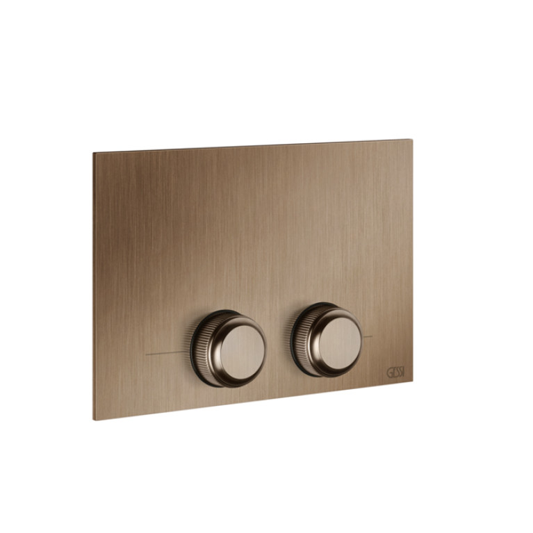 GESSI VENTI20 Клавиша смыва для унитаза двойная, для инсталляций TECE, цвет Copper Brushed PVD