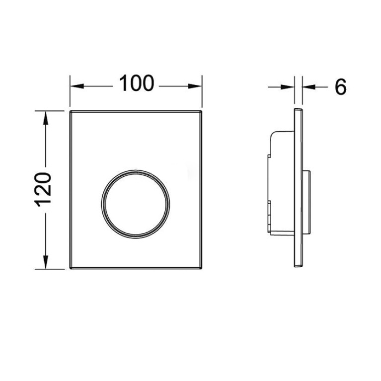 TECE Панель TECEloop Urinal, пластик, белая, кл. хром гл.