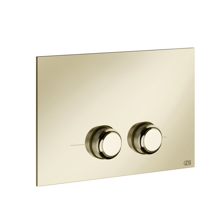 GESSI VENTI20 Клавиша смыва для унитаза двойная, для инсталляций Geberit Sigma8 и Sigma12, цвет Brass PVD