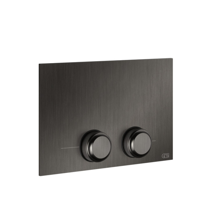 GESSI VENTI20 Клавиша смыва для унитаза двойная, для инсталляций TECE, цвет Black Metal Brushed PVD
