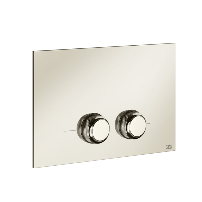 GESSI VENTI20 Клавиша смыва для унитаза двойная, для инсталляций Geberit Sigma8 и Sigma12, цвет Nickel PVD