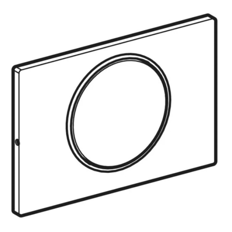 Geberit Sigma10 Клавиша смыв/стоп, с креп. на винтах, круглая: матовая нерж. сталь, легкоочищ. покр., декор. кольцо: полиров. нерж. сталь
