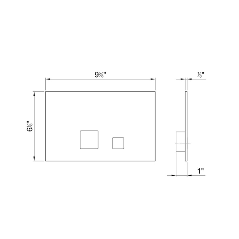 FANTINI Кнопка смыва с 2 квадратными клавишами, подходит для GEBERIT SIGMA8, SIGMA12, цвет Matt Copper PVD