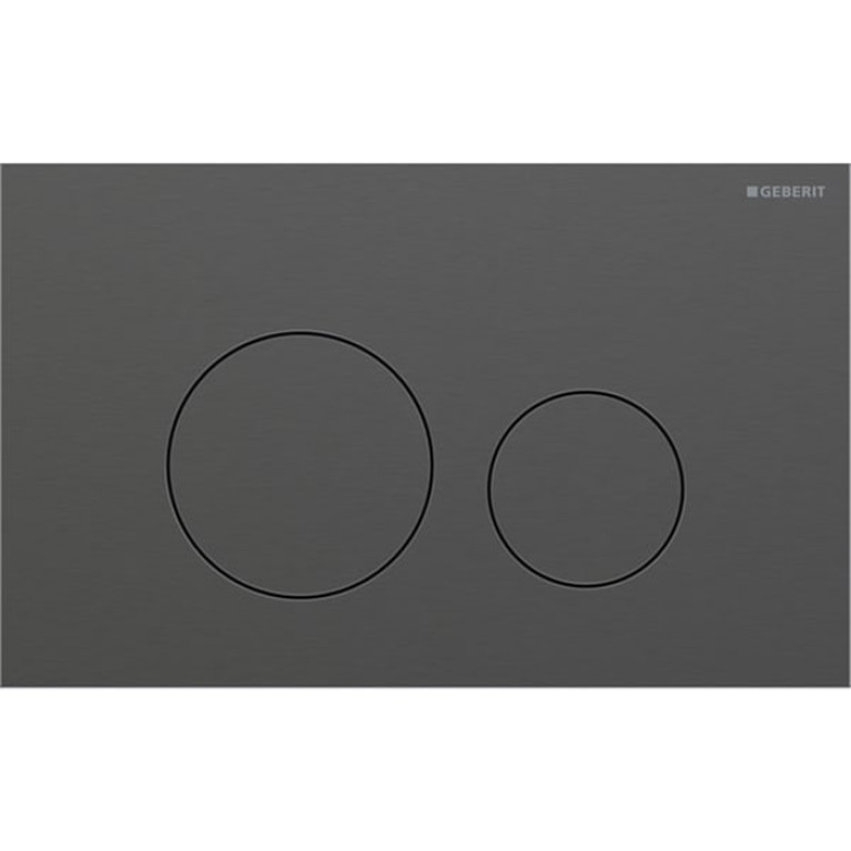 Geberit Sigma40 Клавиша для двойного смыва, круглая: Хромированный черный / Матированный, легкоочищ. покр.