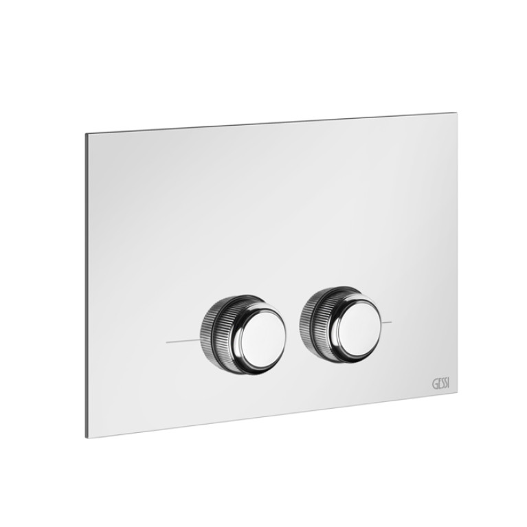 GESSI VENTI20 Клавиша смыва для унитаза двойная, для инсталляций Geberit Sigma8 и Sigma12, цвет хром
