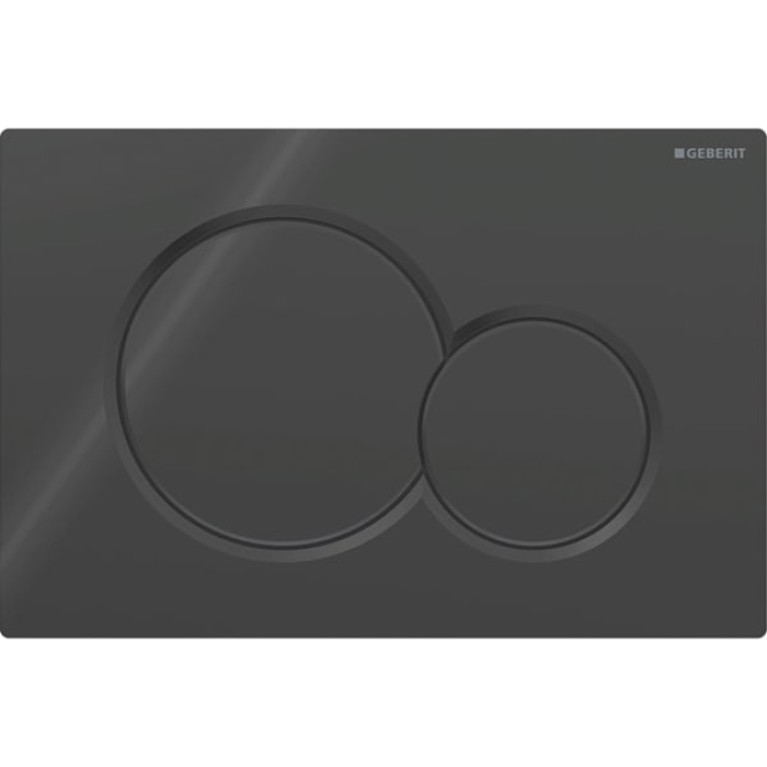 Geberit Sigma01 Клавиша для двойного смыва, круглая: Черный глянц.
