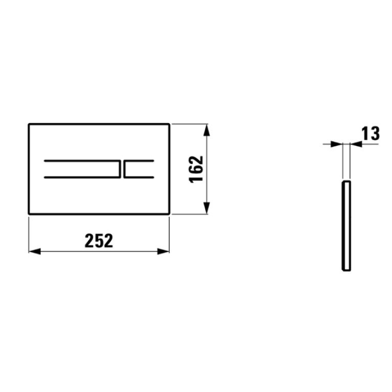 Laufen LIS AW3 панель смыва бесконтактная стеклянная 250x15x160 мм AW3 двойной смыв, цвет белый глянец (без блока питания 8.9866.0.000.000.1)