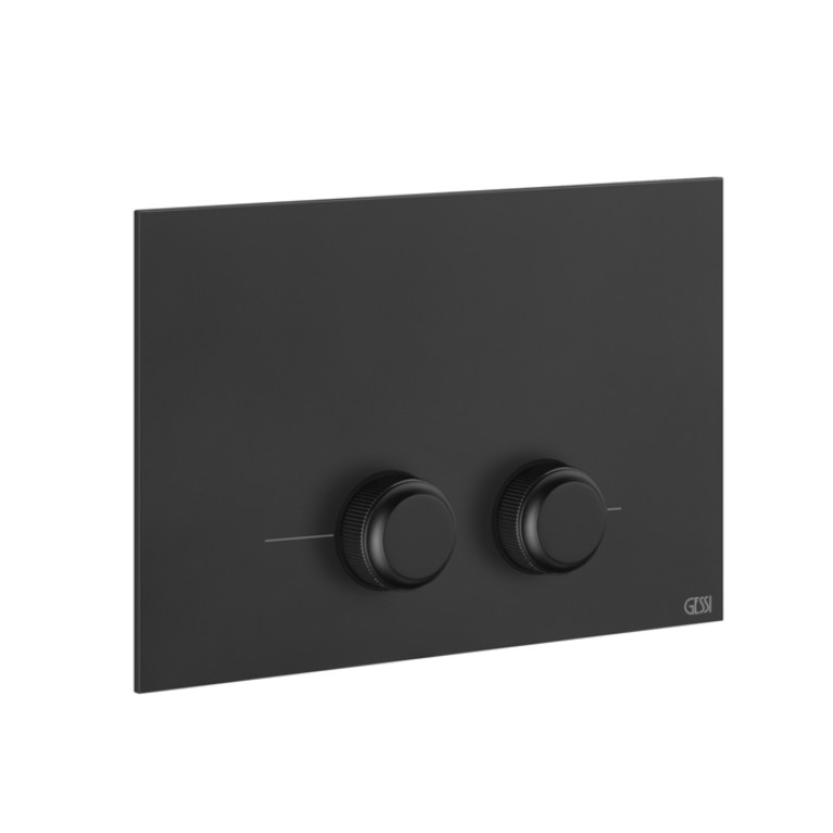 GESSI VENTI20 Клавиша смыва для унитаза двойная, для инсталляций Geberit Sigma8 и Sigma12, цвет черный матовый
