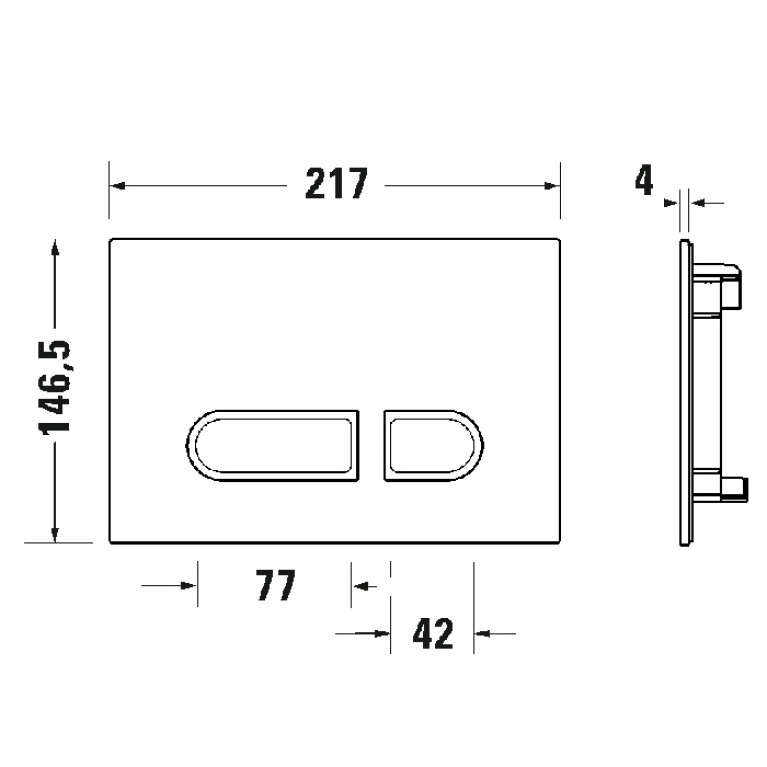 Duravit A.1 Plus Клавиша смыва мех-ая с автосмывом для DNeoNew/StarckFNew, белое стекло с подсветкой спец.цена из наличия продаем с WD1039,