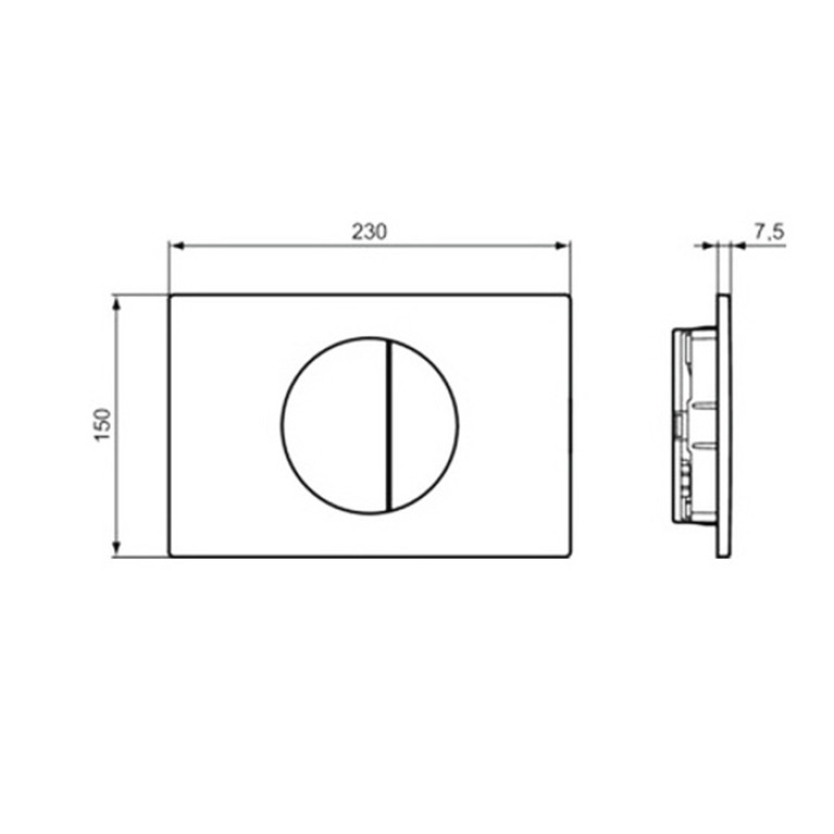 Ideal Standard Oleas M5 Механическая панель смыва, двойной смыв, цвет: Rose (Розовый)