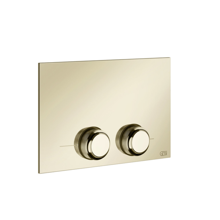 GESSI VENTI20 Клавиша смыва для унитаза двойная, для инсталляций TECE, цвет Brass PVD