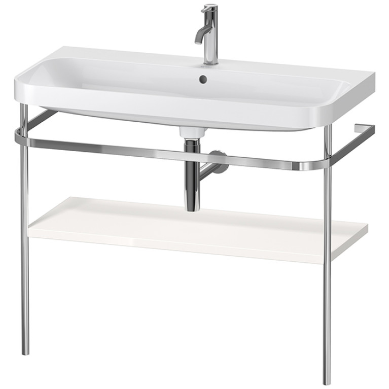 Duravit Happy D.2 Plus Консоль напольная с умывал 975х490х850 мм, с 1 отв , 1 ящик, выпуск и сифон в комплект, цвет бел глянц (Спеццена со склада!)