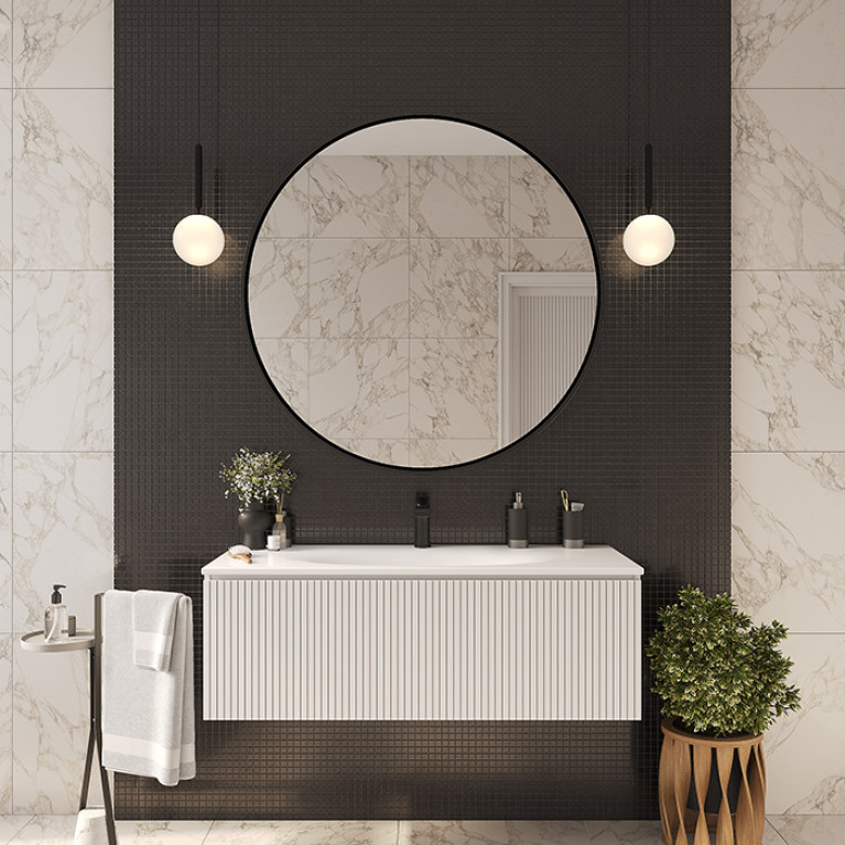 TW Shape комплект мебели, база с раковиной Kerasan 548001*1, 122х52см, с 1-м выдвиж. ящиком с механизмом push to open, цвет: белый матовый RAL9003