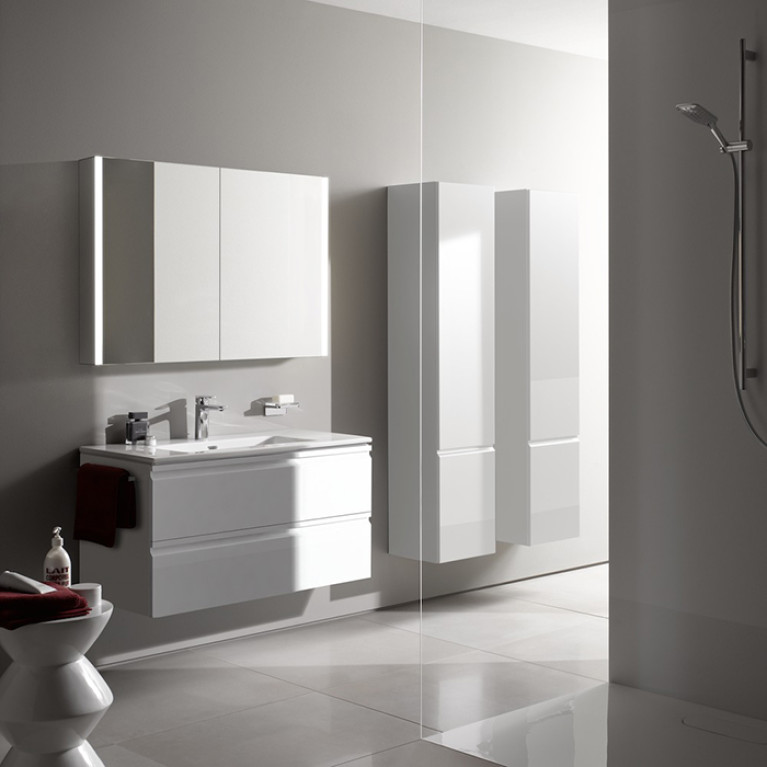 LAUFEN PRO S База с раковиной 600x500x545 мм с мех. мягкого закрывания, с 2 ящиками, с 1 отв для смес.цвет  белый глянцевый
