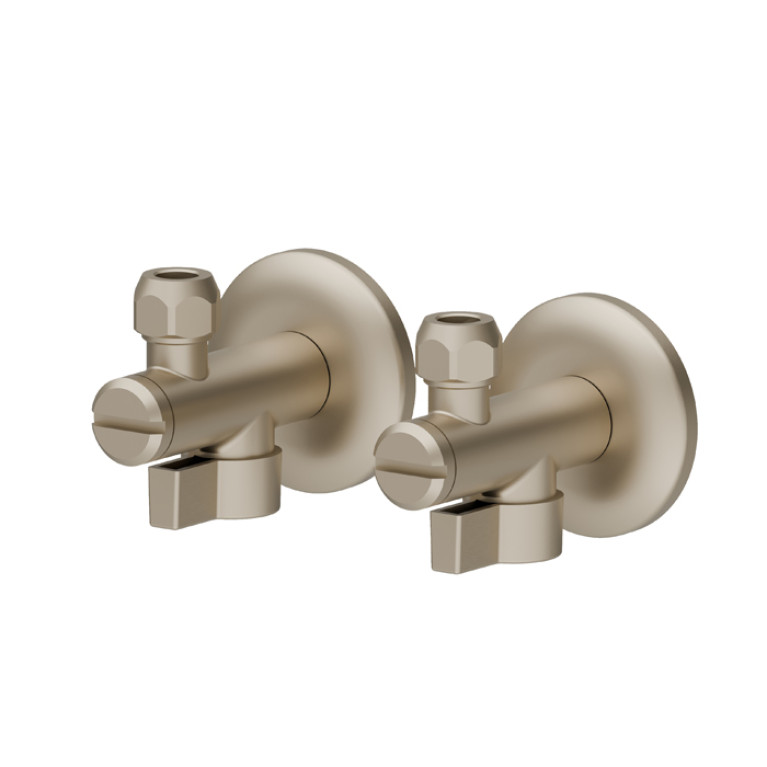 Newform  Выход из стены, шаровой кран с подключением  на  1/2&rdquo; и  фильтром, цвет: gold satin