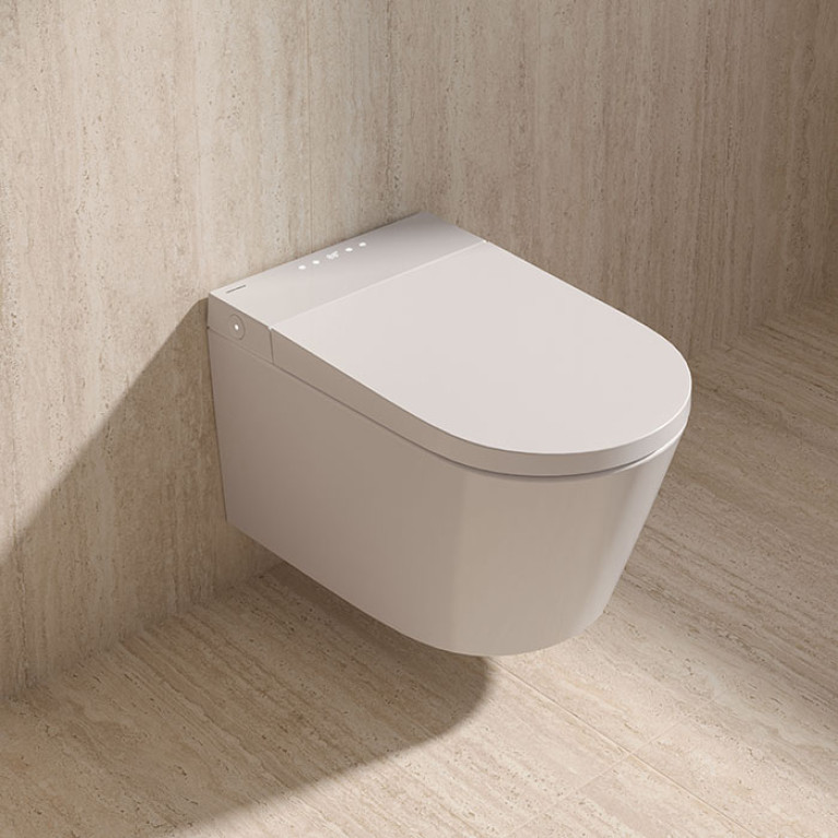Kerama Marazzi ТекВейв Умный унитаз подвесной торнадо с дистанционным управлением, белый глянцевый