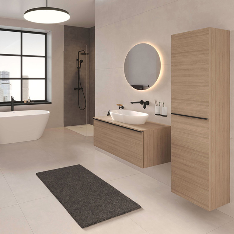 Duravit Shower Systems Душевая система в комплекте с термостатическим смесителем (чёрный матовый)